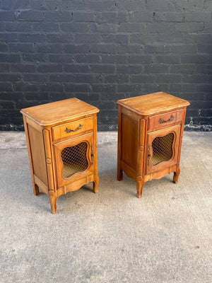 Pair of Vintage French Provincial Style Maple Night Stands, c.1960’s