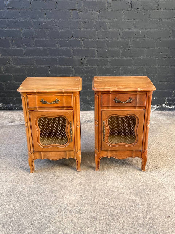 Pair of Vintage French Provincial Style Maple Night Stands, c.1960’s