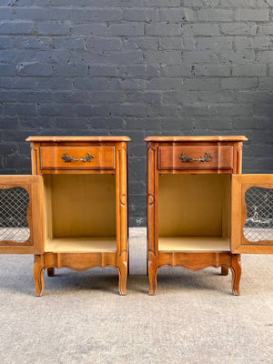 Pair of Vintage French Provincial Style Maple Night Stands, c.1960’s