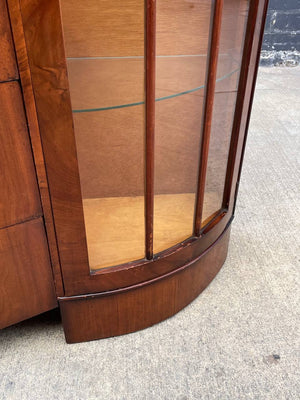 Art Deco Desk with Glass Display Bookcase, c.1930’s