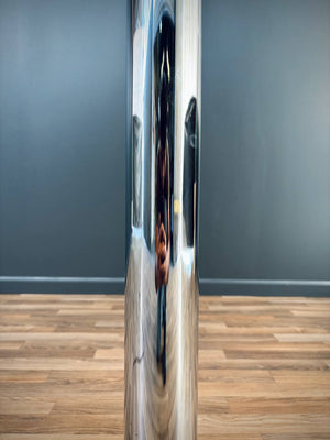 Mid-Century Modern Chrome Metal Orb Floor Lamp