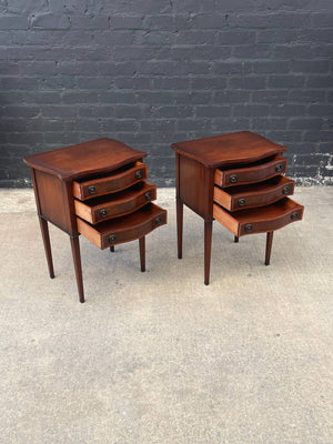 Pair of American Antique Federal Style Mahogany Night Stands, c.1930’s