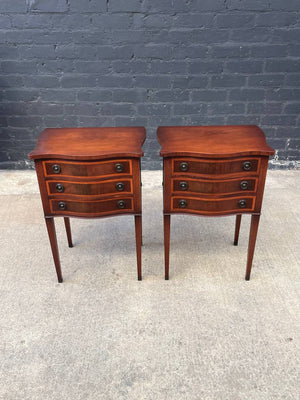 Pair of American Antique Federal Style Mahogany Night Stands, c.1930’s