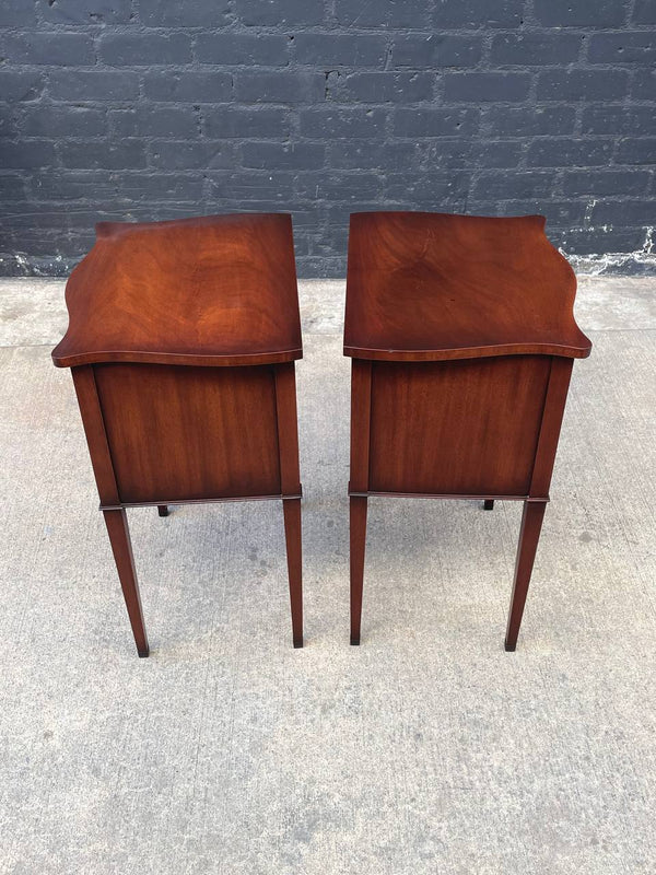 Pair of American Antique Federal Style Mahogany Night Stands, c.1930’s