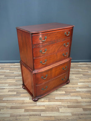 Antique Federal Style Mahogany Highboy Dresser, c.1950’s
