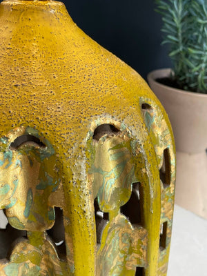 Mid-Century Modern Green Glazed Ceramic Table Lamps, c.1960’s