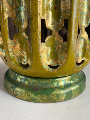 Mid-Century Modern Green Glazed Ceramic Table Lamps, c.1960’s
