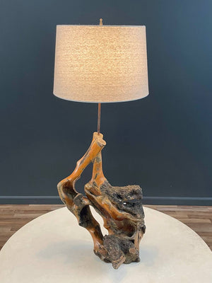 Mid-Century Modern Freeform Rustic Root Table Lamp, c.1960’s