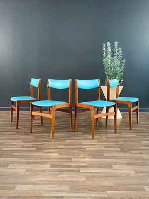 Set of 4 Mid-Century Danish Modern Teak Dining Chairs, c.1960’s