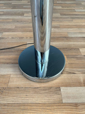 Mid-Century Modern Chrome Metal Orb Floor Lamp