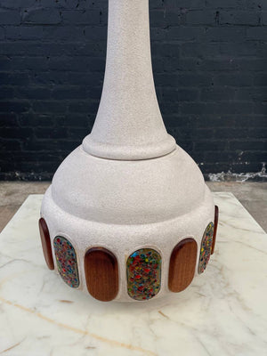 Mid-Century Modern Ceramic with Mosaic Accents Table Lamp, c.1960’s