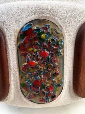 Mid-Century Modern Ceramic with Mosaic Accents Table Lamp, c.1960’s