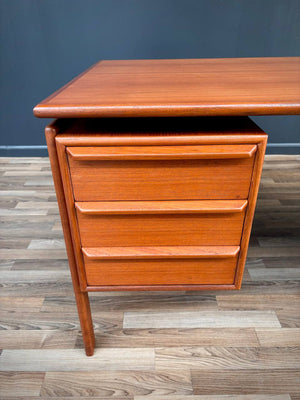 Mid-Century Danish Modern Floating Top Teak Desk, c.1960’s