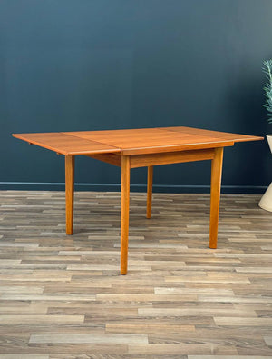 Mid-Century Danish Modern Teak Expanding Draw-Leaf Dining Table, c.1960’s