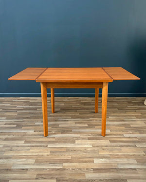 Mid-Century Danish Modern Teak Expanding Draw-Leaf Dining Table, c.1960’s