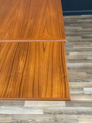 Mid-Century Danish Modern Teak Expanding Draw-Leaf Dining Table, c.1960’s