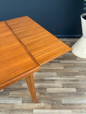 Mid-Century Danish Modern Teak Expanding Draw-Leaf Dining Table, c.1960’s