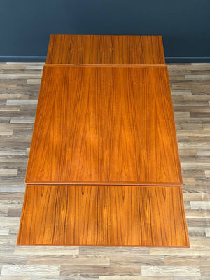 Mid-Century Danish Modern Teak Expanding Draw-Leaf Dining Table, c.1960’s