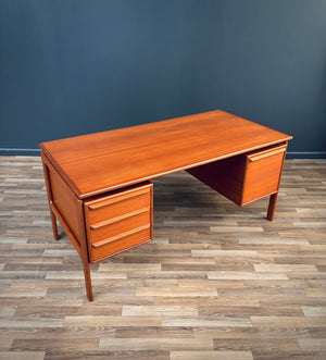 Mid-Century Danish Modern Floating Top Teak Desk, c.1960’s