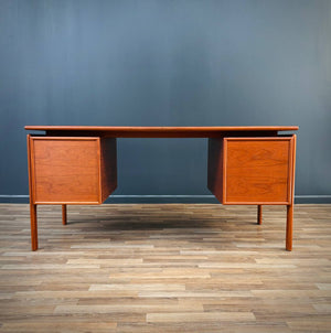 Mid-Century Danish Modern Floating Top Teak Desk, c.1960’s