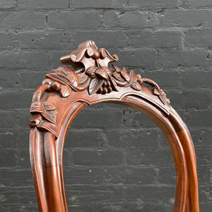 Pair of American Antique Mahogany Carved Side Chairs, c.1930’s