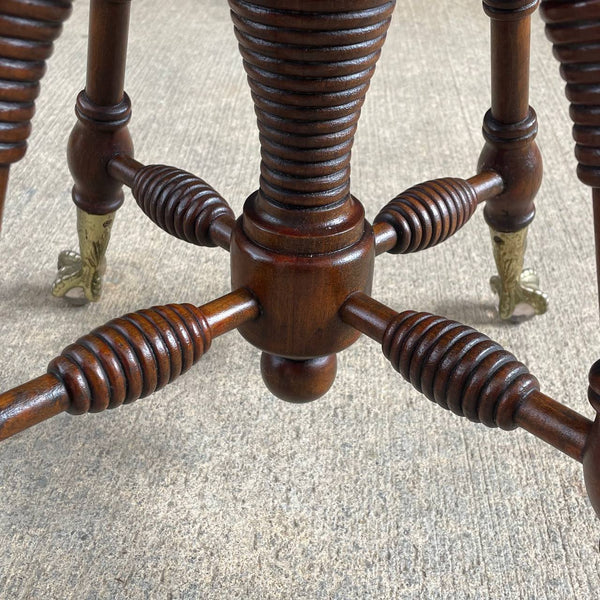 Antique Victorian Piano Stool with Claw Feet, c.1940’s