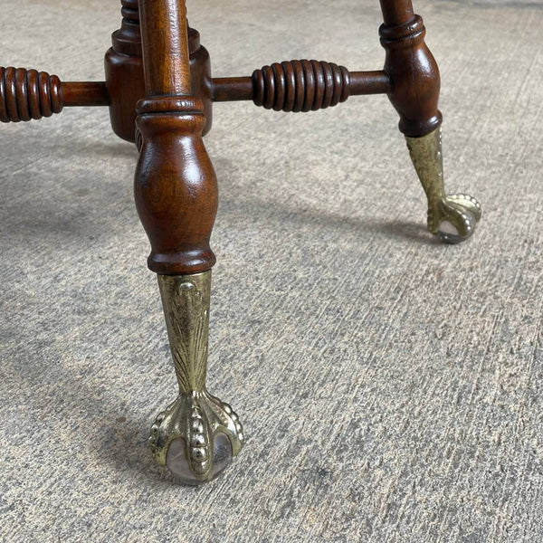 Antique Victorian Piano Stool with Claw Feet, c.1940’s