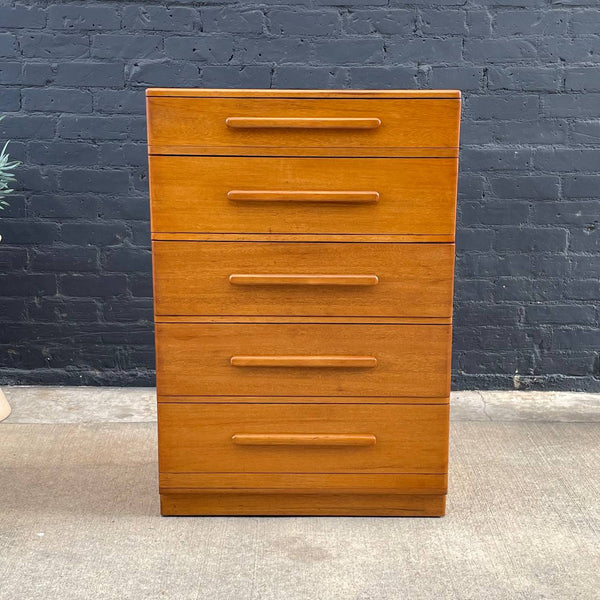 Mid-Century Modern Blonde Highboy Dresser, c.1950’s