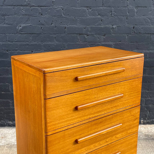 Mid-Century Modern Blonde Highboy Dresser, c.1950’s