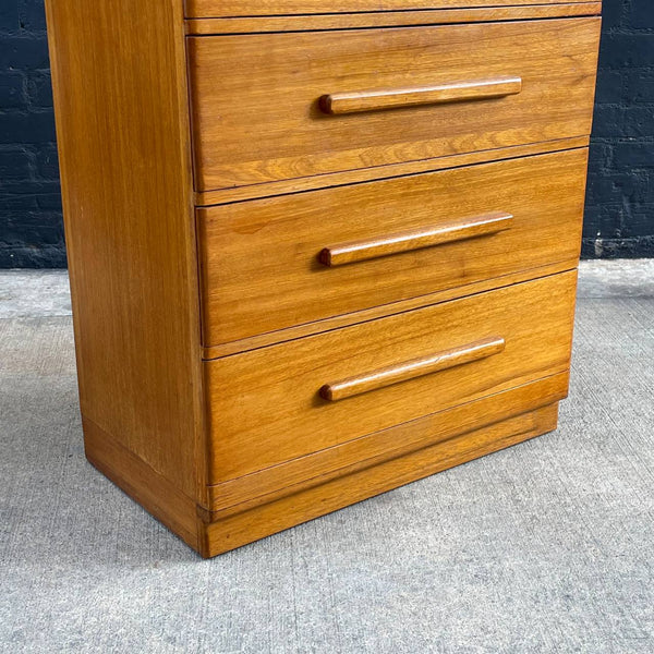 Mid-Century Modern Blonde Highboy Dresser, c.1950’s