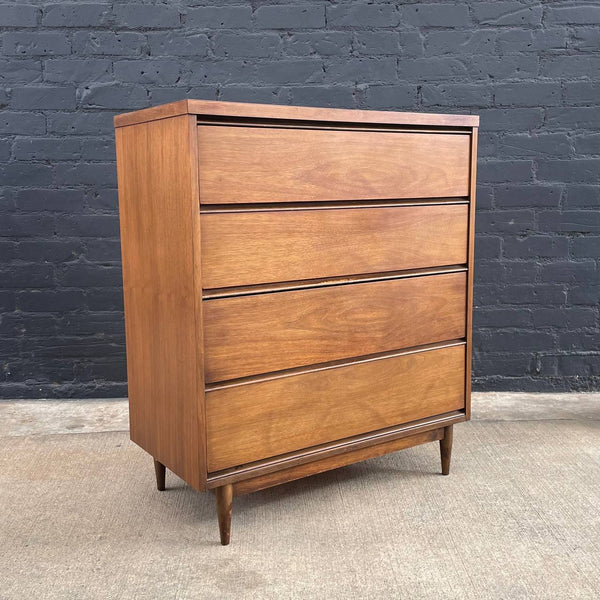 Mid-Century Modern Walnut Highboy Dresser, c.1950’s