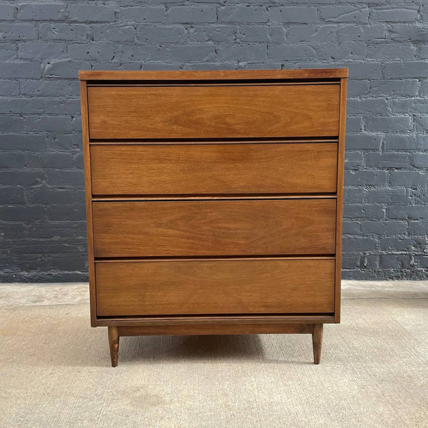 Mid-Century Modern Walnut Highboy Dresser, c.1950’s