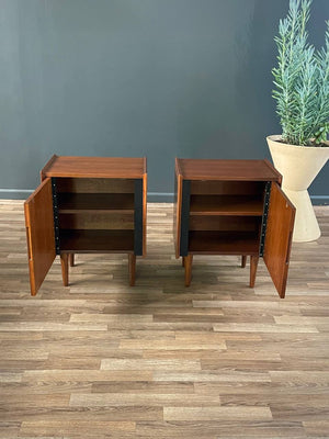 Pair of Mid-Century Modern Walnut Night Stands by Dillingham
