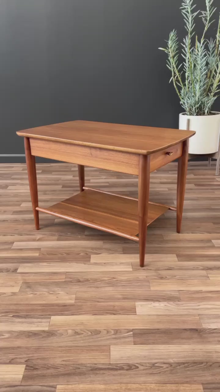 Mid-Century Modern Walnut Two-Tier Side Table by Mersman, c.1960's