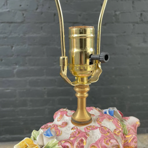 Pair of Vintage Italian Capodimonte Porcelain Table Lamps