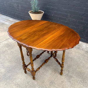 Vintage Drop-Leaf Oval Dining Table