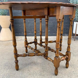 Vintage Drop-Leaf Oval Dining Table