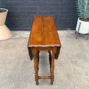 Vintage Drop-Leaf Oval Dining Table