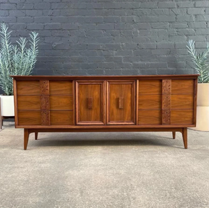 Mid-Century Modern 9-Drawer Walnut Dresser by Bassett, c.1960’s