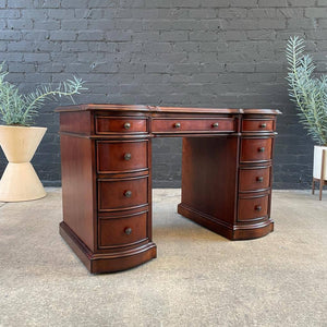 Vintage Mahogany & Tooled Leather Desk by Hooker