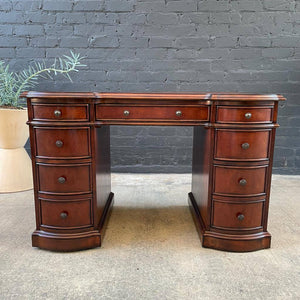Vintage Mahogany & Tooled Leather Desk by Hooker