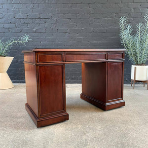 Vintage Mahogany & Tooled Leather Desk by Hooker