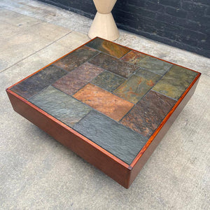 Danish Modern Teak & Stone Coffee Table, c.1970’s
