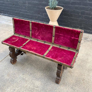 Antique 1930s Petite Spanish Baroque Bench