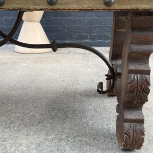 Antique 1930s Petite Spanish Baroque Bench