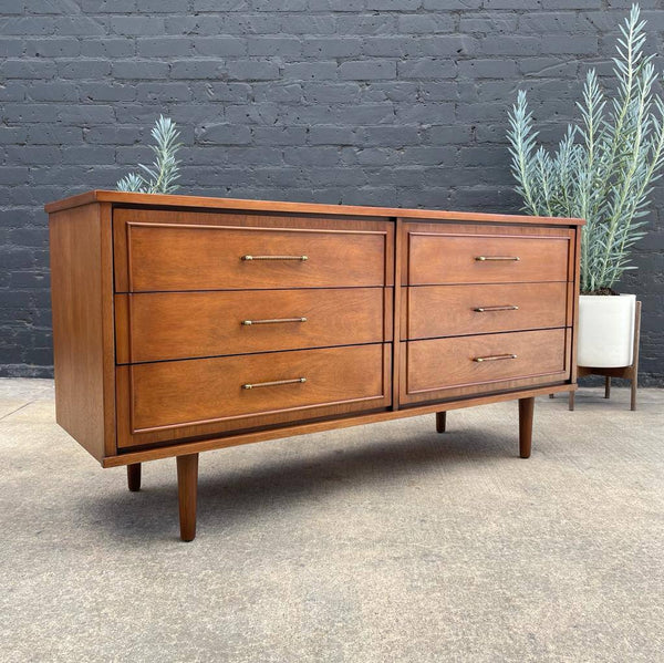 Mid-Century Modern Walnut 6-Drawer Dresser, c.1960’s