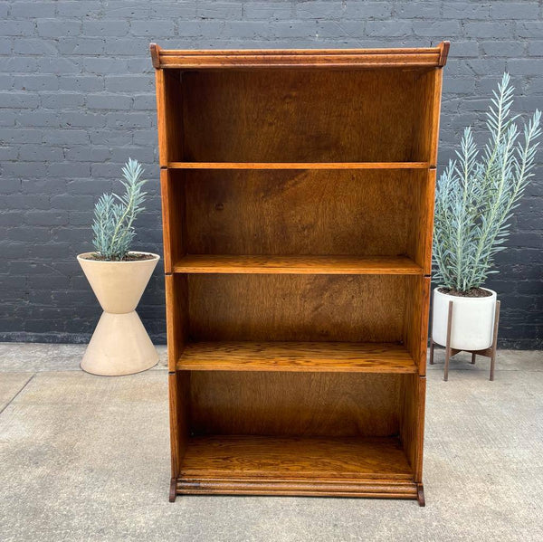 Vintage Oak Barristers Bookcase Shelf Unit