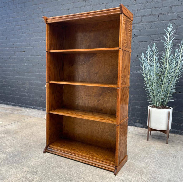 Vintage Oak Barristers Bookcase Shelf Unit