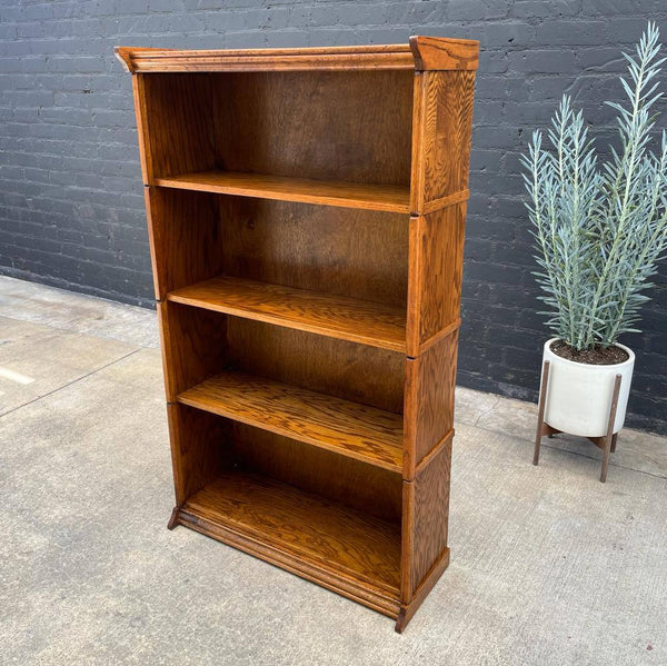 Vintage Oak Barristers Bookcase Shelf Unit