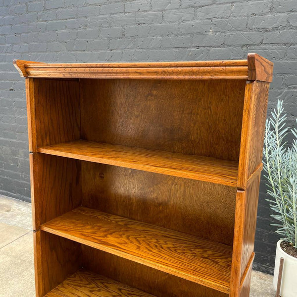 Vintage Oak Barristers Bookcase Shelf Unit